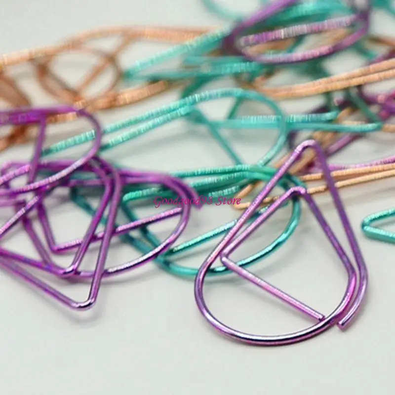 100 Pcs Decorative Paper Clips Water Drop Paper Clip Metal Small Bookmarks
100 Pcs Decorative Paper Clips Water Drop Paper Clip Metal Small Bookmarks