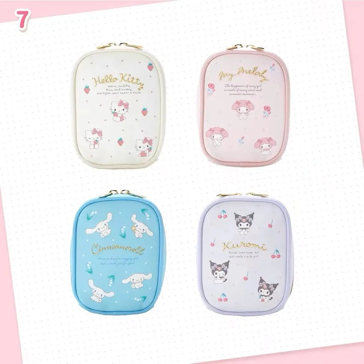 Anime Melody Cinnamoroll cosmetic pouch portable storage coin purse ultra lightweight Kuromi Hello Kitty pink earphone case Cute
Anime Melody Cinnamoroll cosmetic pouch portable storage coin purse ultra lightweight Kuromi Hello Kitty pink earphone case Cute