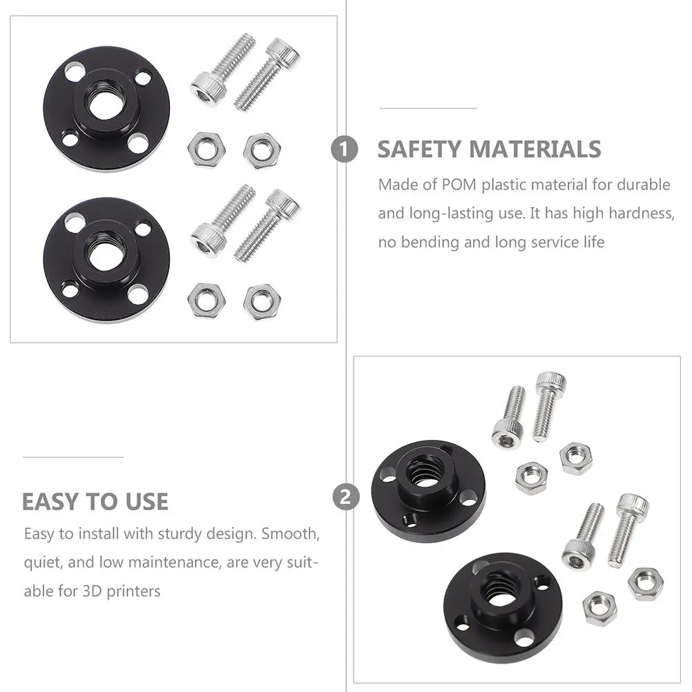 2 комплекта гаек T8 Pom для 3D-принтеров: высокоточные, бесшумные, с низким уровнем обслуживания, для устранения зазоров
2 комплекта гаек T8 Pom для 3D-принтеров: высокоточные, бесшумные, с низким уровнем обслуживания, для устранения зазоров