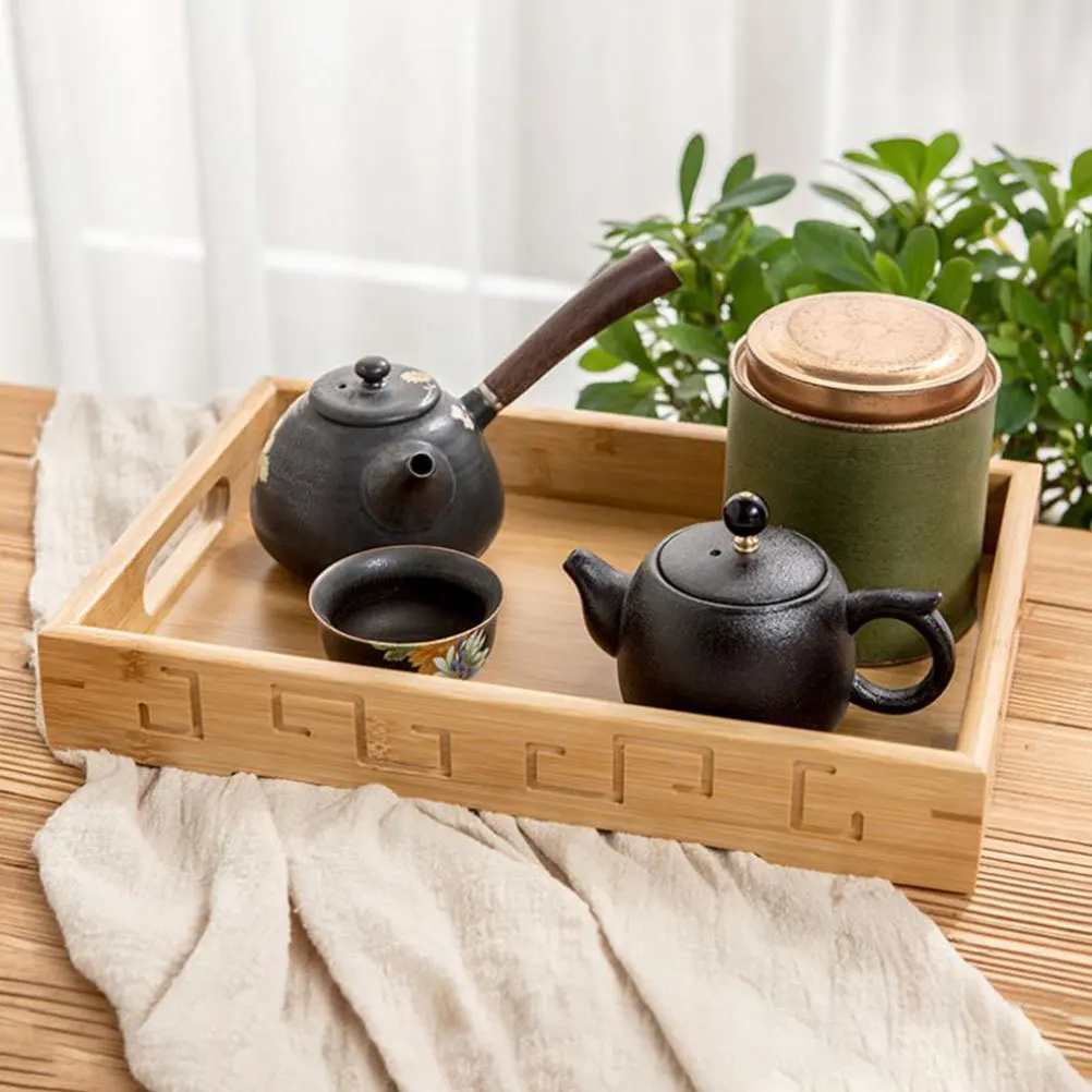 Bamboo Serving Tray Rectangular Practical Food Tray Anti-Scald Smooth Surface for Home Restaurant Breakfast Fruit Bread
Bamboo Serving Tray Rectangular Practical Food Tray Anti-Scald Smooth Surface for Home Restaurant Breakfast Fruit Bread