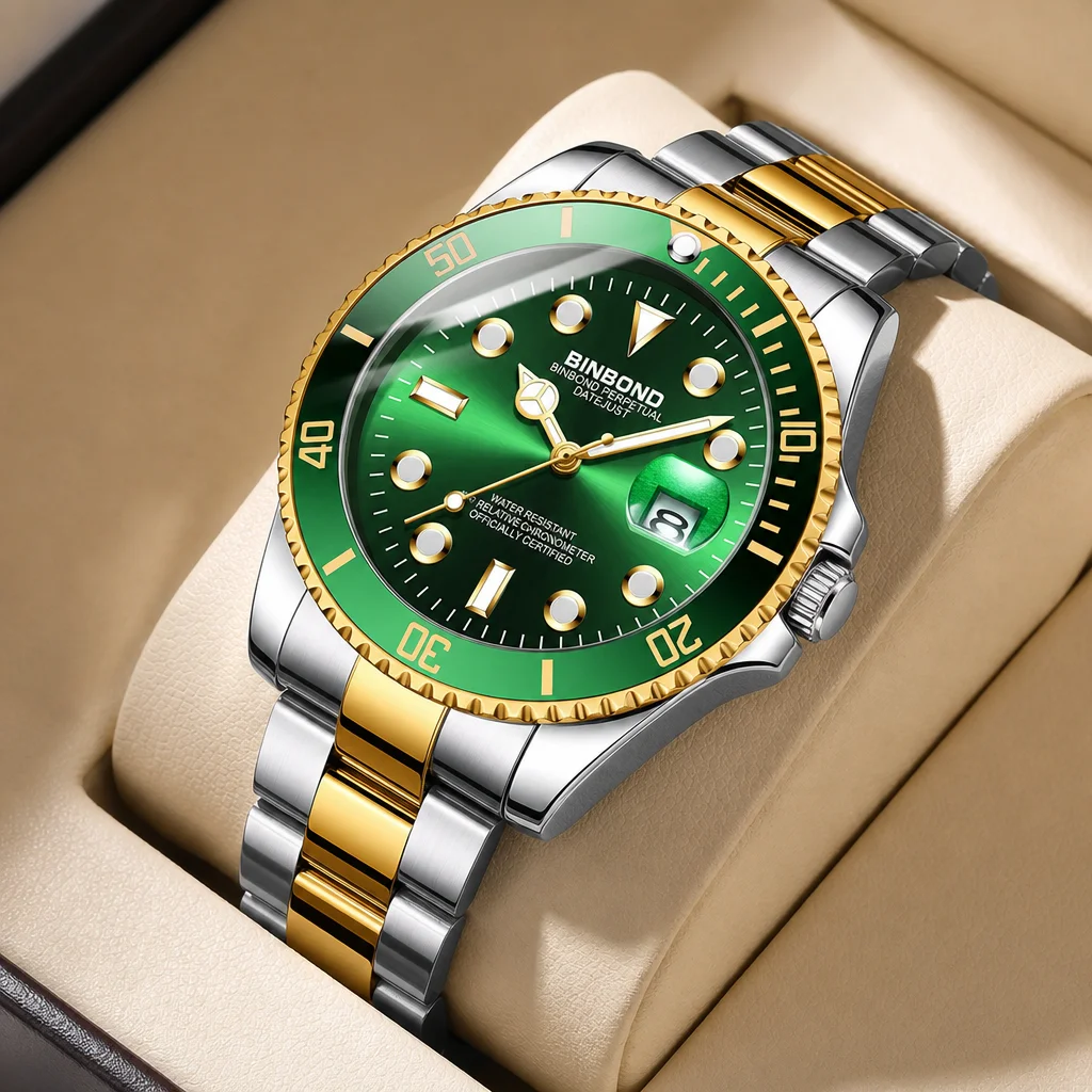 1 piece Men's Fashion Watch Two Tone Metal Strap Green Dial Date Display Business Casual Daily Wear Trendy Stylish Comfo
1 piece Men's Fashion Watch Two Tone Metal Strap Green Dial Date Display Business Casual Daily Wear Trendy Stylish Comfo