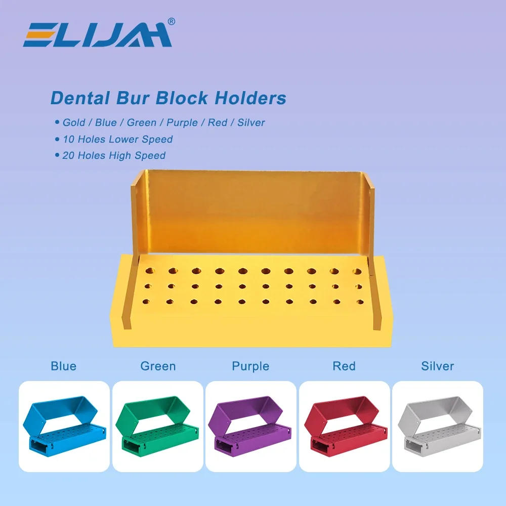 ELIJAH Dental Burs 30 Holes Aluminium Block Dental Bur Drill Sterilization Holder HighLow Speed Handpiece Needles Holder
ELIJAH Dental Burs 30 Holes Aluminium Block Dental Bur Drill Sterilization Holder HighLow Speed Handpiece Needles Holder