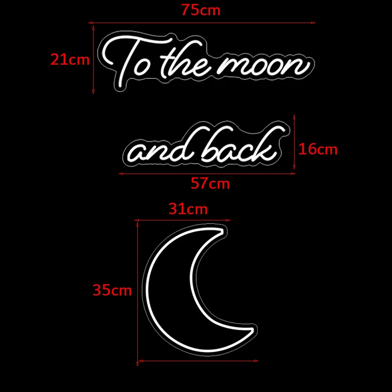 Big to the moon and back Custom Neon Light LED Neon Sign Wedding Sign for Wedding Birthday Party Decoration
Big to the moon and back Custom Neon Light LED Neon Sign Wedding Sign for Wedding Birthday Party Decoration