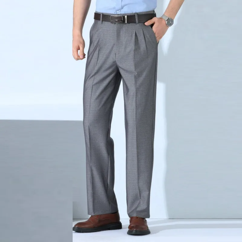 KIDWHXR Man Straight-leg Pant Thin Pleated Business Casual Male Trousers Loose High Waist Breathable Versatile Men Suit Pant
KIDWHXR Man Straight-leg Pant Thin Pleated Business Casual Male Trousers Loose High Waist Breathable Versatile Men Suit Pant
