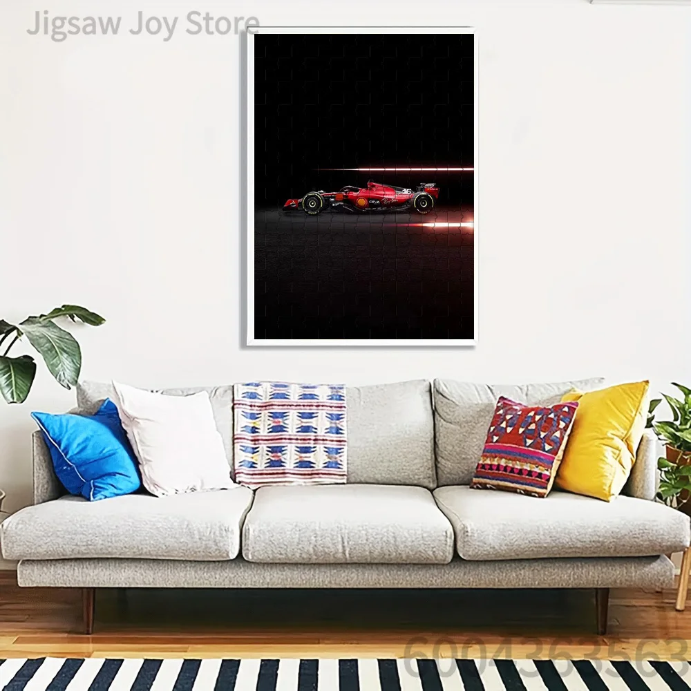 Paper Jigsaw Puzzle Red Formula 1 Racing Car with Motion Light Streaks on Black Background Minimalist Artwork Brain Teaser
Paper Jigsaw Puzzle Red Formula 1 Racing Car with Motion Light Streaks on Black Background Minimalist Artwork Brain Teaser