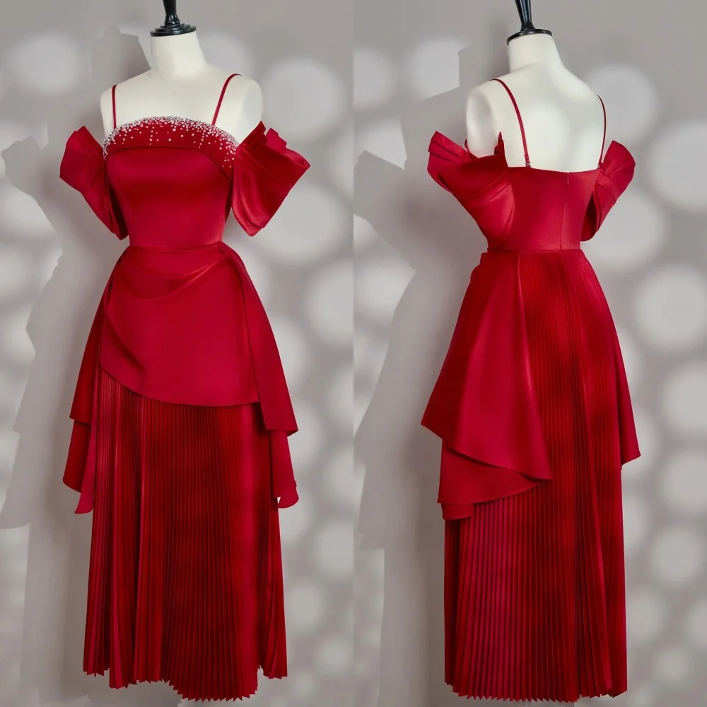 Customized Elegant Intricate Jersey Pleat Draped Beading Sequined A-line Off-the-shoulder Midi Dresses Bespoke Occasion Dresses
Customized Elegant Intricate Jersey Pleat Draped Beading Sequined A-line Off-the-shoulder Midi Dresses Bespoke Occasion Dresses