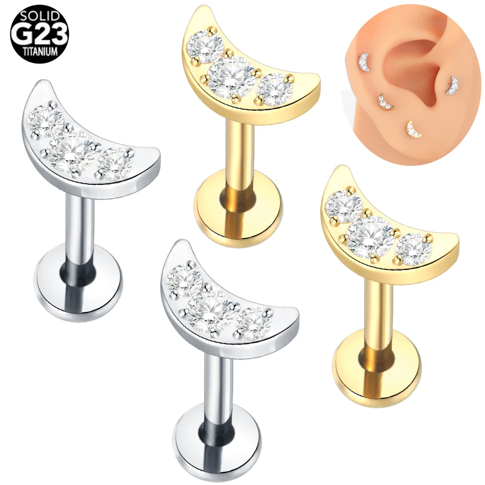 Moon Labret Monroe Lip Piercing CZ Daith Conch Earring Titanium Tragus Helix Cartilage Conch Daith Lobe Earring Body Jewelry
Moon Labret Monroe Lip Piercing CZ Daith Conch Earring Titanium Tragus Helix Cartilage Conch Daith Lobe Earring Body Jewelry