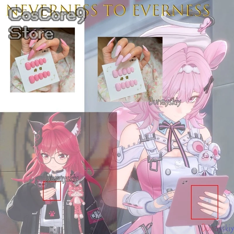 Nanally Pink Handmade Chiz Neverness To Everness Short Press On Nails From Ring Suitable For Both Cosplay And Daily Wear Costume
Nanally Pink Handmade Chiz Neverness To Everness Short Press On Nails From Ring Suitable For Both Cosplay And Daily Wear Costume