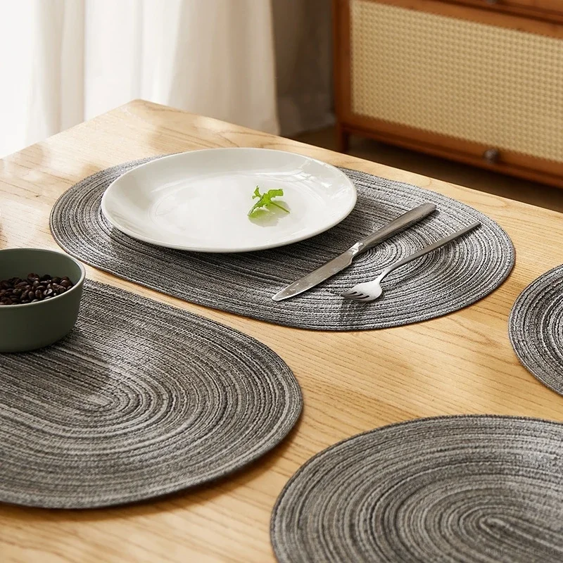 Oval Polyester Cotton Braided Table Place Mats Braided Coaster Placemats Washable Non-Slip Table Mats for Kitchen Dining Table
Oval Polyester Cotton Braided Table Place Mats Braided Coaster Placemats Washable Non-Slip Table Mats for Kitchen Dining Table