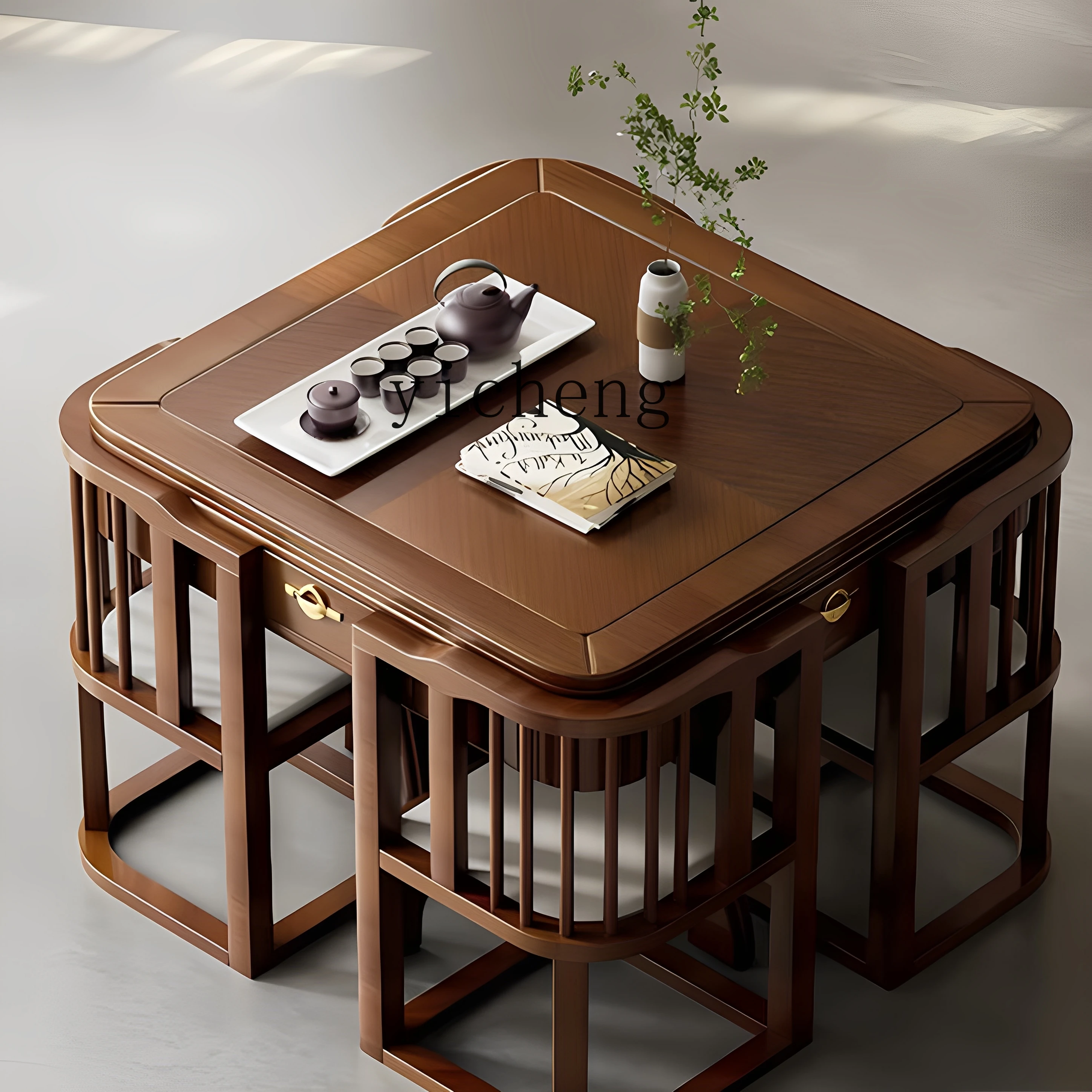 LSL New Chinese Style Solid Wood Dining Table Mahjong Table Dual-use Fully Automatic Mahjong Machine Home Multi-functional
LSL New Chinese Style Solid Wood Dining Table Mahjong Table Dual-use Fully Automatic Mahjong Machine Home Multi-functional