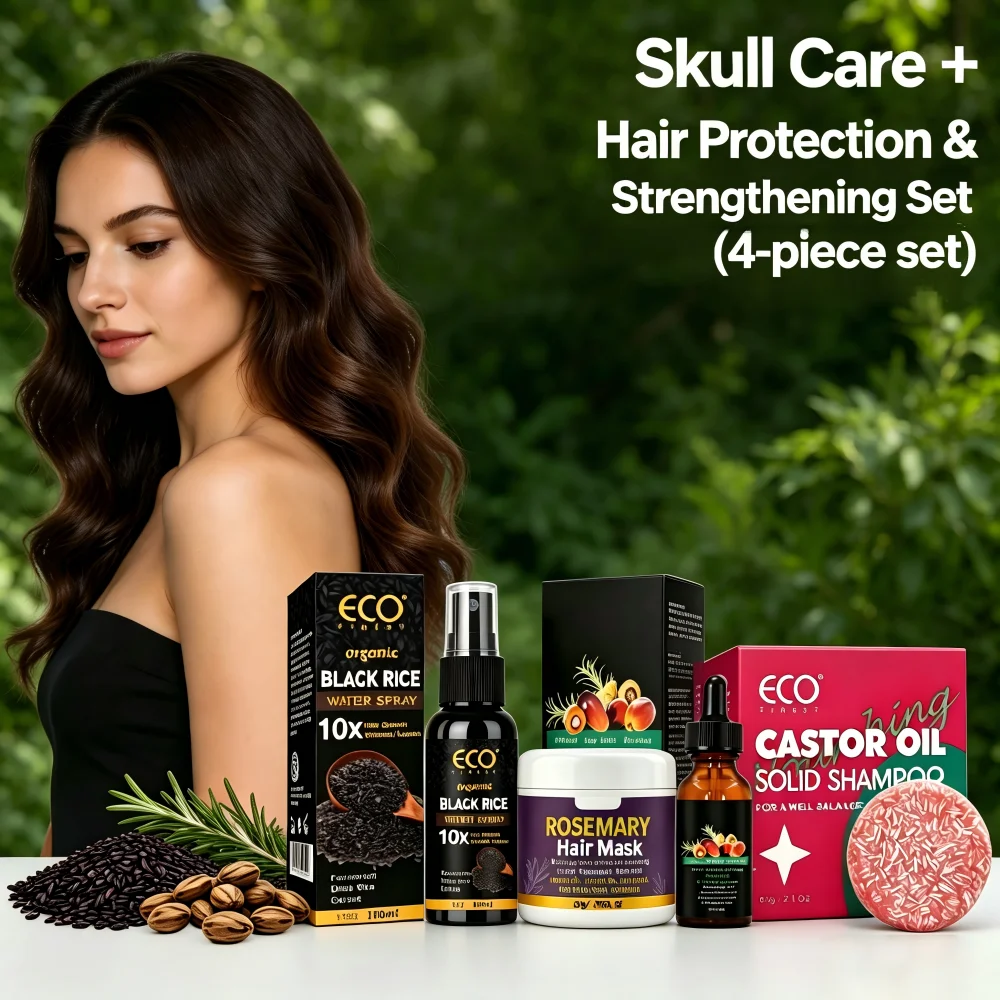 4 In 1 Hair Care Set Black Rice Water Spray Rosemary Hair Mask Growth Essential Oil Castor Oil Solid Shampoo Nourish Repair Strengthen Thin Damaged Hair
4 In 1 Hair Care Set Black Rice Water Spray Rosemary Hair Mask Growth Essential Oil Castor Oil Solid Shampoo Nourish Repair Strengthen Thin Damaged Hair
