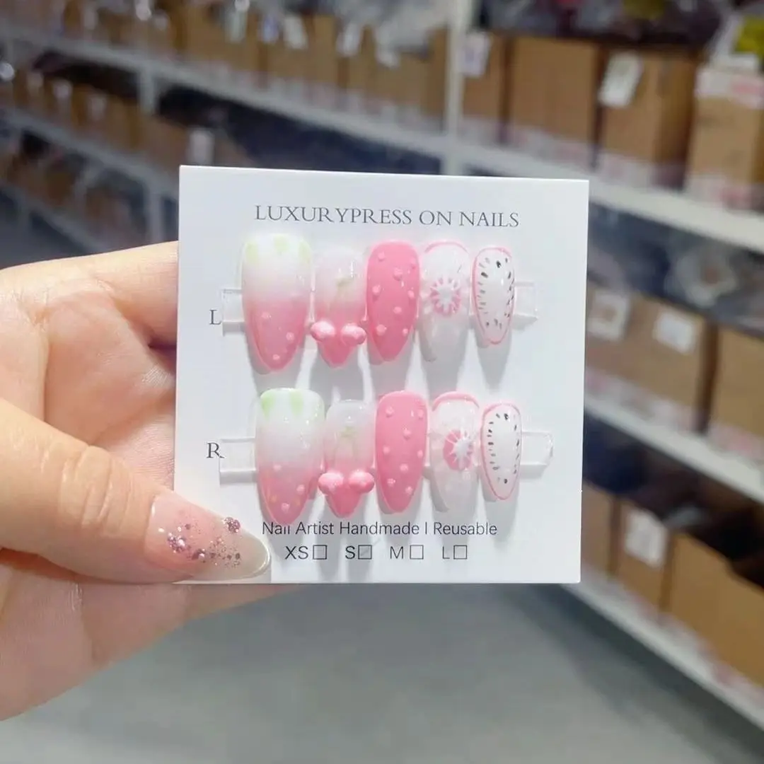 Handmade Press On Nails with Removable and Reusable Design,High-quality Luxurious Style And Whitening Effect.No.D286
Handmade Press On Nails with Removable and Reusable Design,High-quality Luxurious Style And Whitening Effect.No.D286