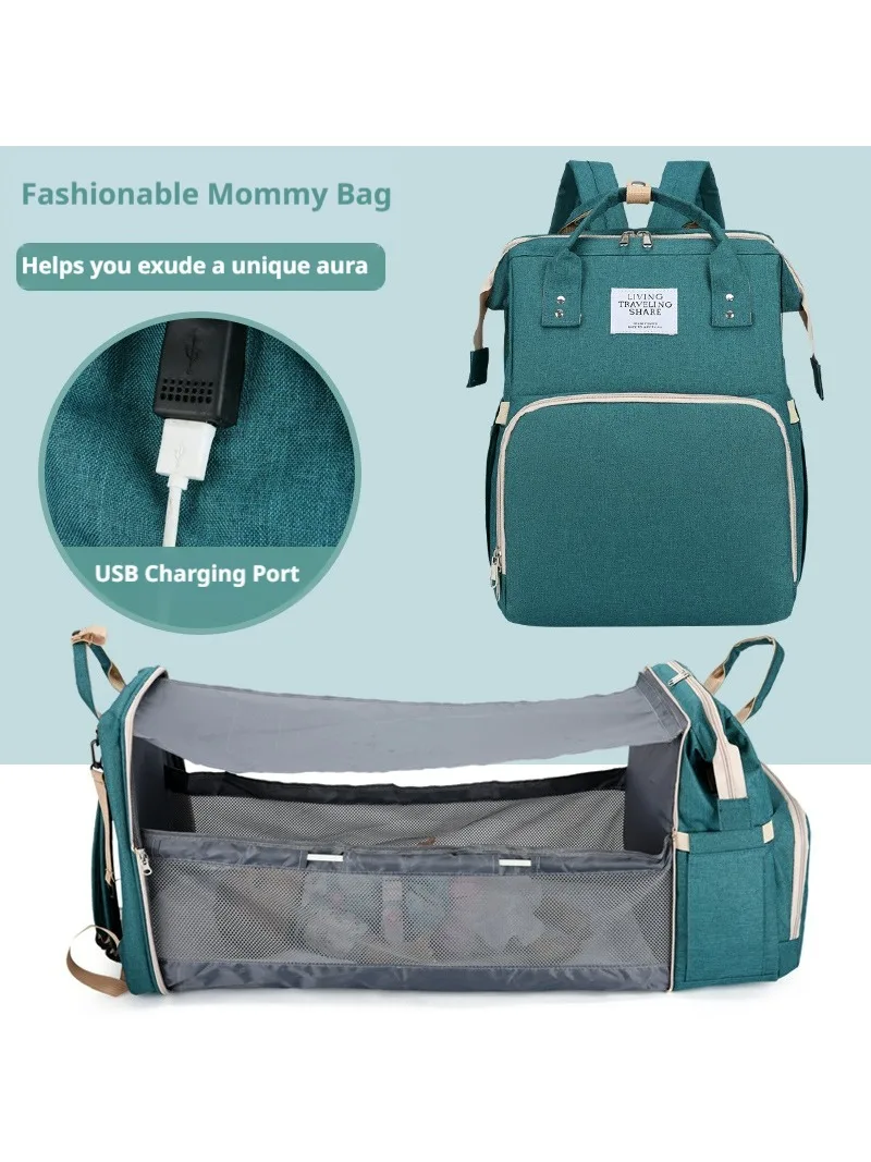 Large Capacity Multifunctional Portable Foldable Baby Bed Diaper Bag Backpack, Premium Maternity Bag with Crib for Travel
Large Capacity Multifunctional Portable Foldable Baby Bed Diaper Bag Backpack, Premium Maternity Bag with Crib for Travel