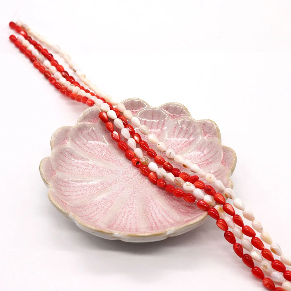 5x8mm Red/Beige Dyed Freshwater Shell Straight Hole Loose Bead Accessory 1 Strand For Handmade Fashion Necklaces Bracelets Gifts
5x8mm Red/Beige Dyed Freshwater Shell Straight Hole Loose Bead Accessory 1 Strand For Handmade Fashion Necklaces Bracelets Gifts