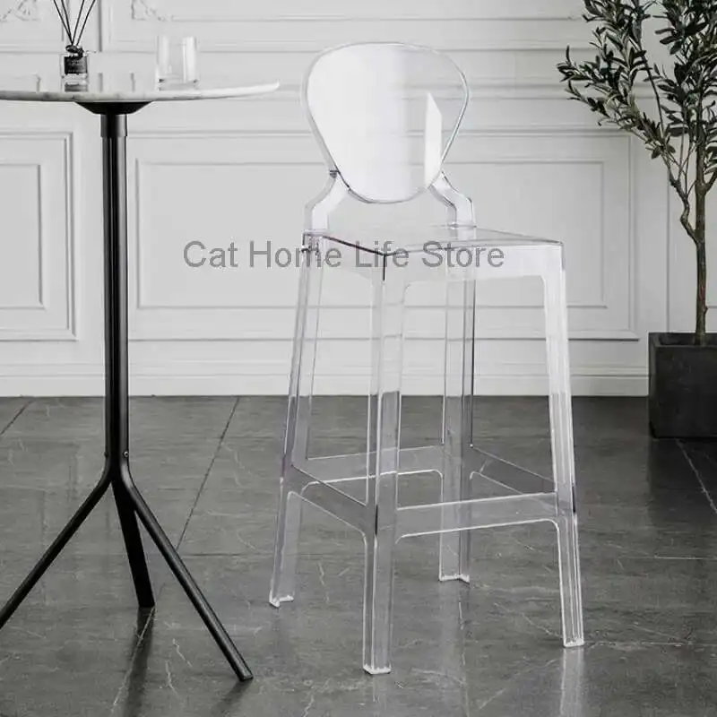 Nordic Transparent Bar Chairs Modern Minimalist Acrylic Industrial Bar Stools Backrest Relaxing Sillas De Bar Home Decoration
Nordic Transparent Bar Chairs Modern Minimalist Acrylic Industrial Bar Stools Backrest Relaxing Sillas De Bar Home Decoration
