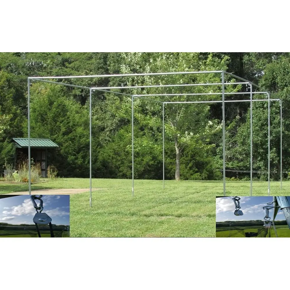 Jones Sports Batting CagKit EZ UP & Down Baseball Sotball e Kit with or Without Net. (Long Poles Not Included)
Jones Sports Batting CagKit EZ UP & Down Baseball Sotball e Kit with or Without Net. (Long Poles Not Included)