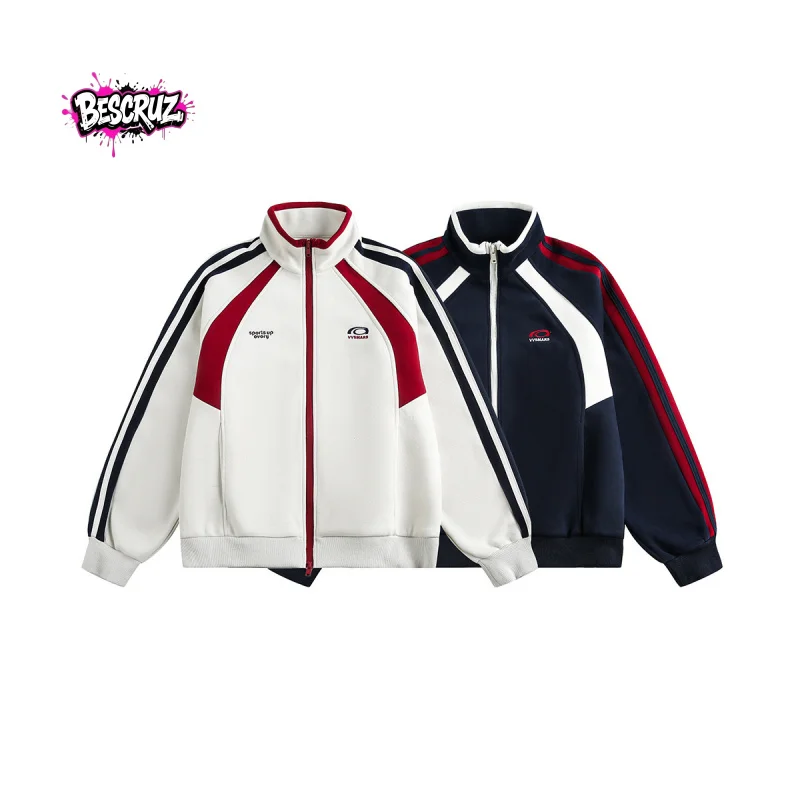 BESCRUZ High Quality EU US Size Spring New Color Block Patchwork Cardigan Unisex Trendy Brand Stand Collar Sportswear Cardigan
BESCRUZ High Quality EU US Size Spring New Color Block Patchwork Cardigan Unisex Trendy Brand Stand Collar Sportswear Cardigan