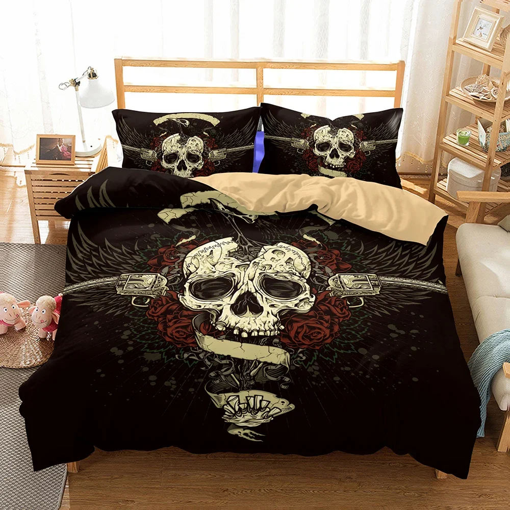 100% Polyester Bedclothes Black Duvet Cover Bedding Sugar Skull Bedroom Comforter Set King Size Bedding Bed Set Cover Double Kid
100% Polyester Bedclothes Black Duvet Cover Bedding Sugar Skull Bedroom Comforter Set King Size Bedding Bed Set Cover Double Kid