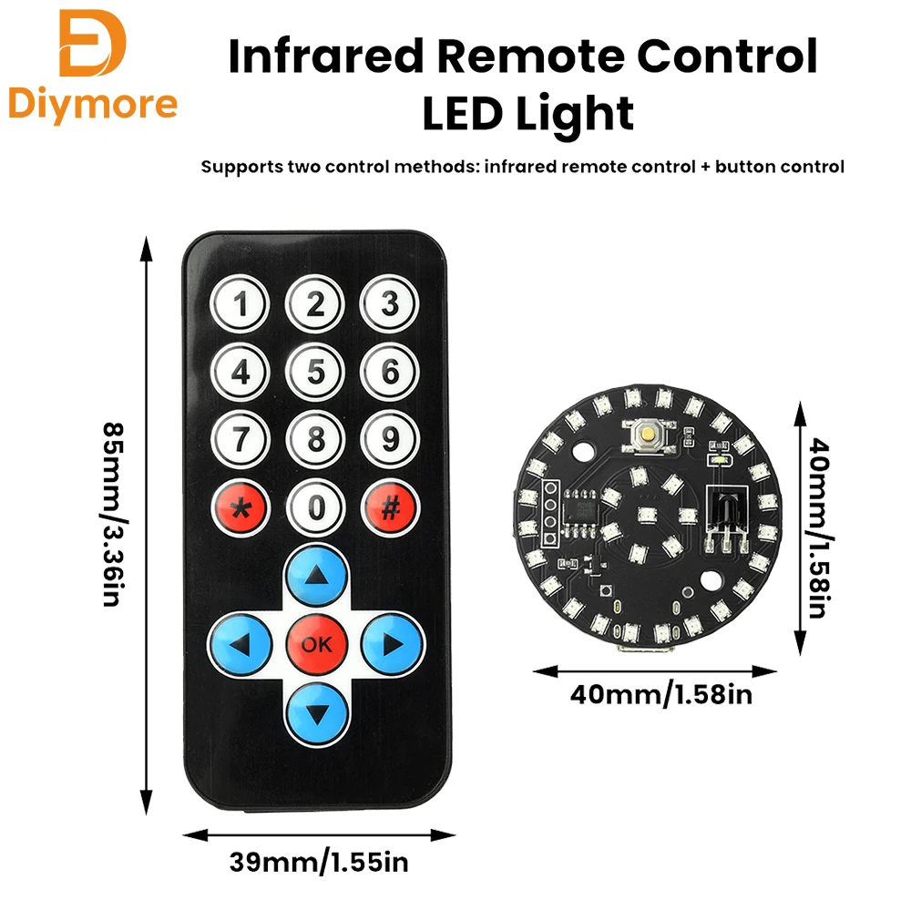 9 Color Infrared Remote LED Light Constant Brightness Modes Type-C USB Powered DIY Model Lighting Night Lights Decorations Lamp
9 Color Infrared Remote LED Light Constant Brightness Modes Type-C USB Powered DIY Model Lighting Night Lights Decorations Lamp