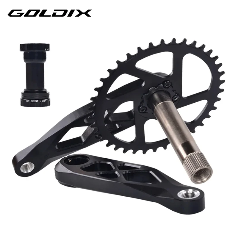 GOLDIX-SL Mountain Bicycle BSA 24mm Crankset 165 170 175mm R-SPEC Trail Hollow Bike Crank Spindle DH AM XC Bicycle parts
GOLDIX-SL Mountain Bicycle BSA 24mm Crankset 165 170 175mm R-SPEC Trail Hollow Bike Crank Spindle DH AM XC Bicycle parts
