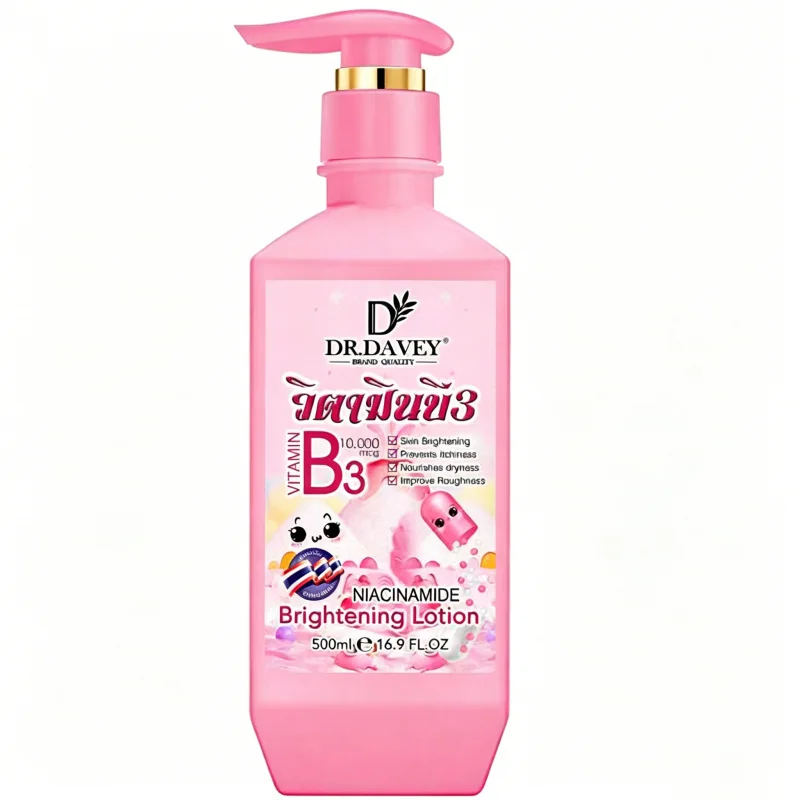 Vitamin B3 Niacinamide Brightening Body Lotion moisturizes and nourishes the skin leaving a refreshing and non greasy fragrance
Vitamin B3 Niacinamide Brightening Body Lotion moisturizes and nourishes the skin leaving a refreshing and non greasy fragrance