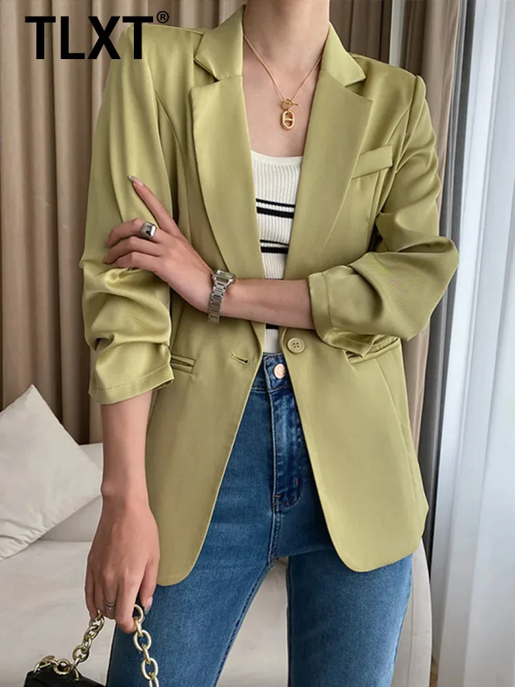 TLXT Elegant Women's Solid Commute Blazer Lapel Single Button Long Sleeve Slimming Clothing Female Summer 2025 New XK1258
TLXT Elegant Women's Solid Commute Blazer Lapel Single Button Long Sleeve Slimming Clothing Female Summer 2025 New XK1258