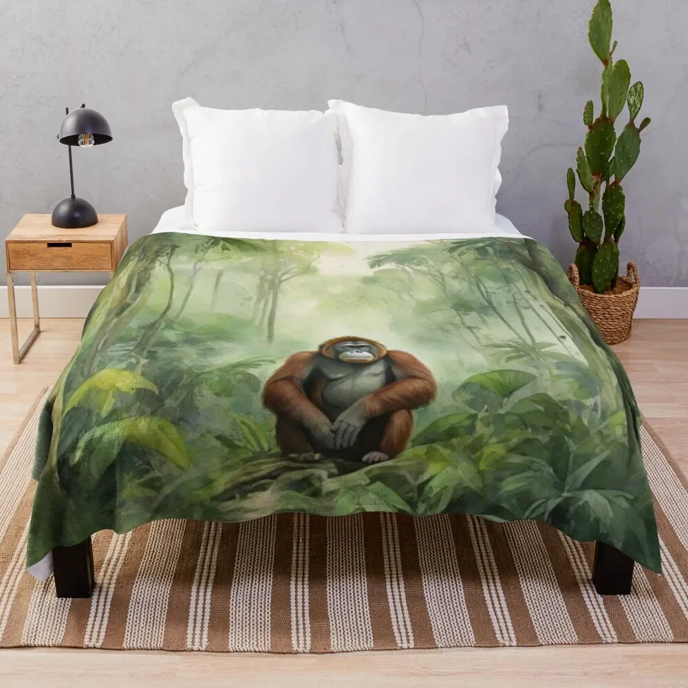 orangutan in Green forest_watercolour Throw Blanket Compact Warm Blanket for Car Road Trip
orangutan in Green forest_watercolour Throw Blanket Compact Warm Blanket for Car Road Trip
