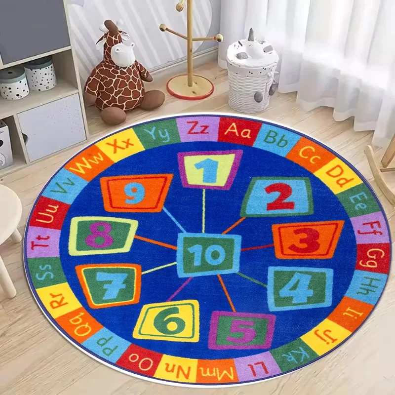 Круглый ковер с цифрами алфавита, обучающий игровой напольный коврик, мягкий нескользящий игровой ковер для малышей, детской комнаты, спальни, гостиной
Круглый ковер с цифрами алфавита, обучающий игровой напольный коврик, мягкий нескользящий игровой ковер для малышей, детской комнаты, спальни, гостиной
