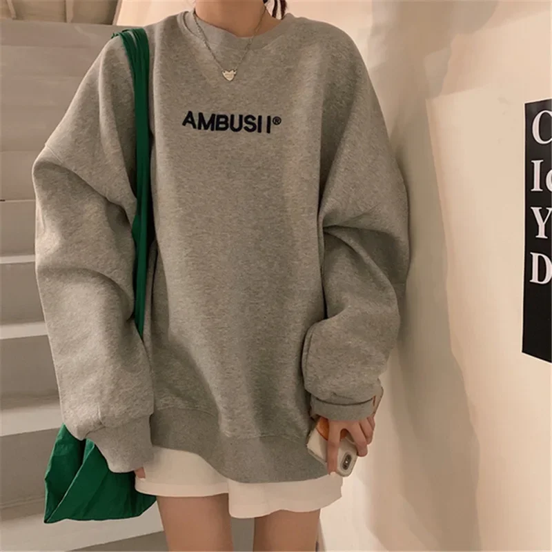 Женская толстовка осень/зима в корейском стиле с принтом букв без капюшона, утолщенная куртка, свободный студенческий топ
Женская толстовка осень/зима в корейском стиле с принтом букв без капюшона, утолщенная куртка, свободный студенческий топ