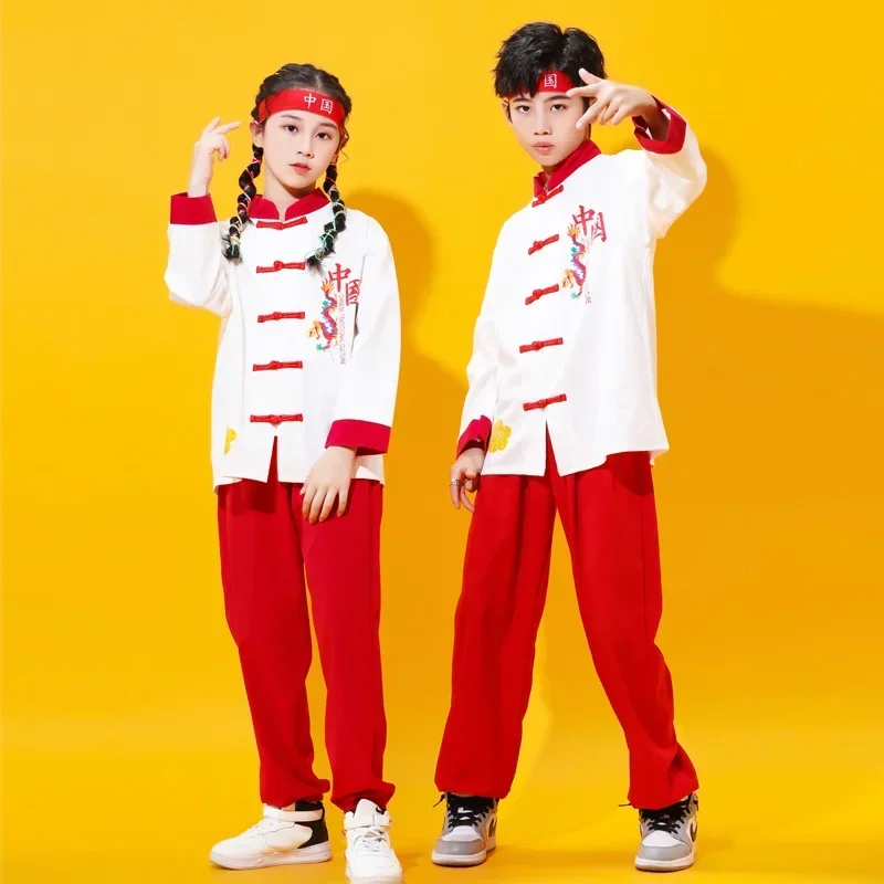 Chinese Wushu Performance Dance Costume Kids Student Cheerleader Clothing Jazz Costume Hip Hop Street Dance Clothes Boys Girls
Chinese Wushu Performance Dance Costume Kids Student Cheerleader Clothing Jazz Costume Hip Hop Street Dance Clothes Boys Girls