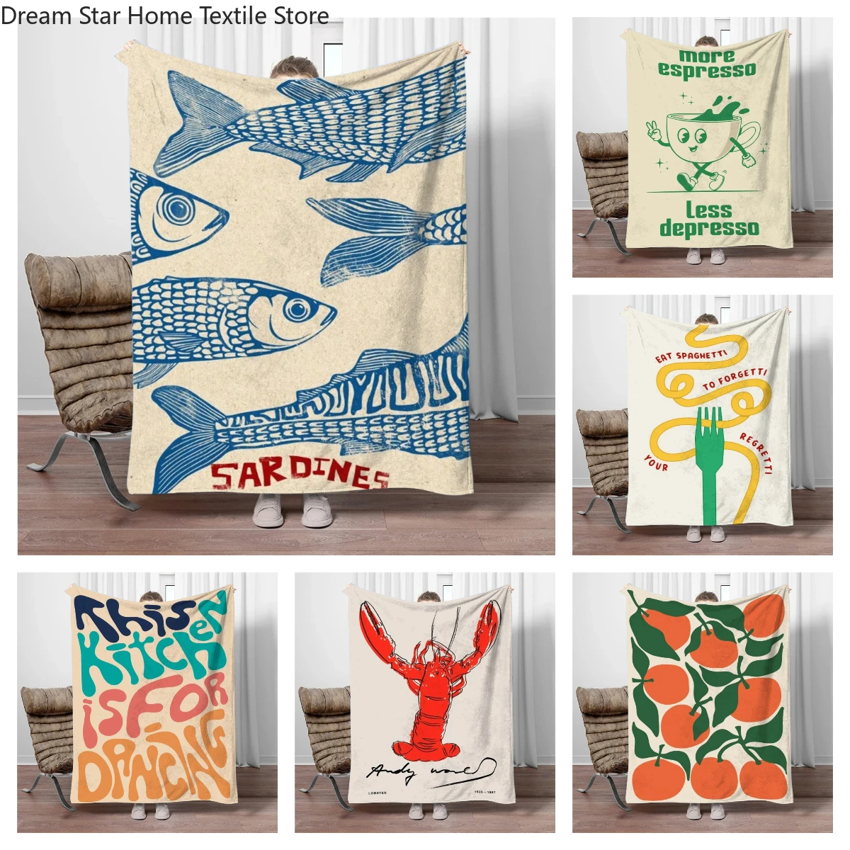 Плед с рисунком еды в стиле ретро, детское теплое мягкое одеяло для дивана, покрывало на кровать, подходит для подарков на день рождения, сувениров
Плед с рисунком еды в стиле ретро, детское теплое мягкое одеяло для дивана, покрывало на кровать, подходит для подарков на день рождения, сувениров