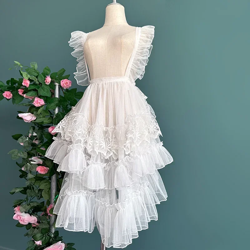 Wear A Dress Lo Skirt Before and After, Court Style Lolita Apron Veil Skirt Strap Dress.Mesh Cover Up
Wear A Dress Lo Skirt Before and After, Court Style Lolita Apron Veil Skirt Strap Dress.Mesh Cover Up