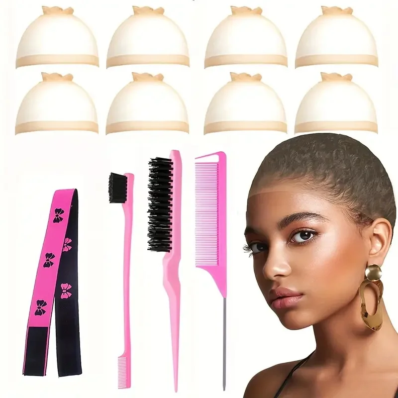 8 шт. HD ультратонкие невидимые коричневые прозрачные шапочки для париков с кружевной лентой и 3 шт. набор расчесок для париков спереди, летняя оптовая продажа 
8 шт. HD ультратонкие невидимые коричневые прозрачные шапочки для париков с кружевной лентой и 3 шт. набор расчесок для париков спереди, летняя оптовая продажа