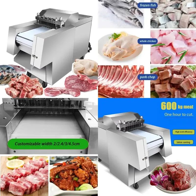 YWM Certificate Automatic Electric 600Kg/H Frozen Meat Dicer Cube Cutting Machine Chicken Poultry Beef Meat Dicer Machine
YWM Certificate Automatic Electric 600Kg/H Frozen Meat Dicer Cube Cutting Machine Chicken Poultry Beef Meat Dicer Machine