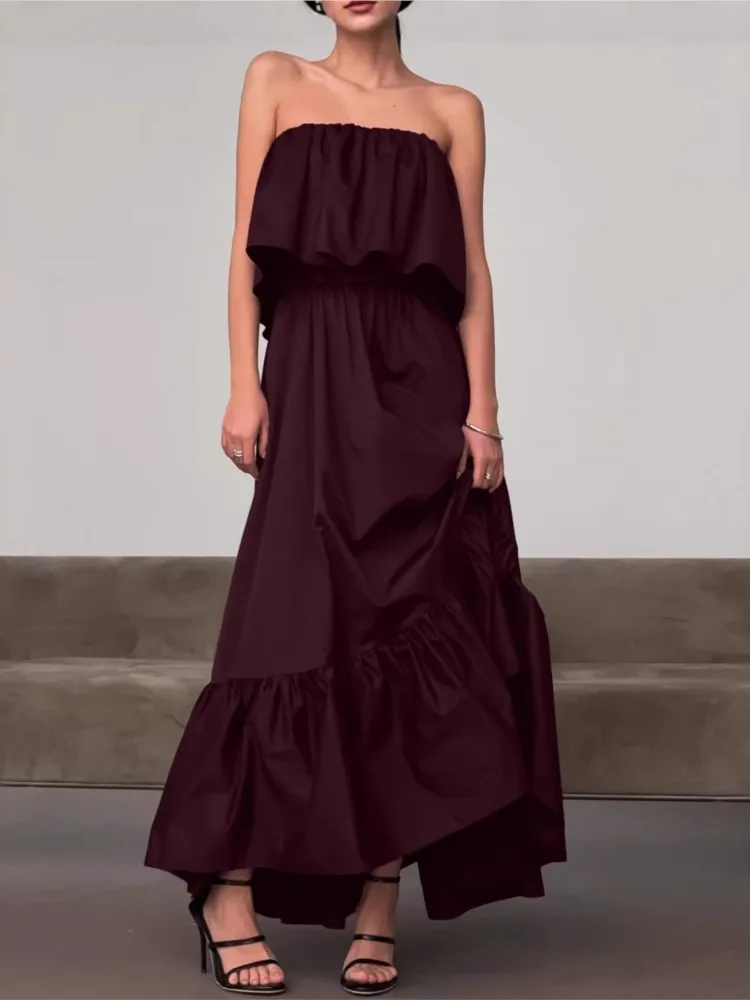 New Fashionable Dresses 2026 Woman Elegant Solid Color Evening Dress Off Shoulder Sleeveless Robe Simple Style Vestidos Casual
New Fashionable Dresses 2026 Woman Elegant Solid Color Evening Dress Off Shoulder Sleeveless Robe Simple Style Vestidos Casual