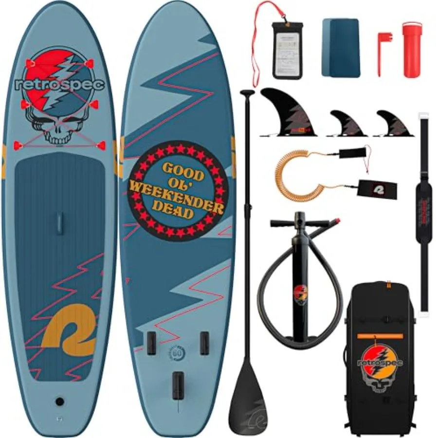 Weekender Inflatable Stand Up Paddle Board for adults, PVC drop-stitch material, blue, lightweight 106 with puncture resistance
Weekender Inflatable Stand Up Paddle Board for adults, PVC drop-stitch material, blue, lightweight 106 with puncture resistance