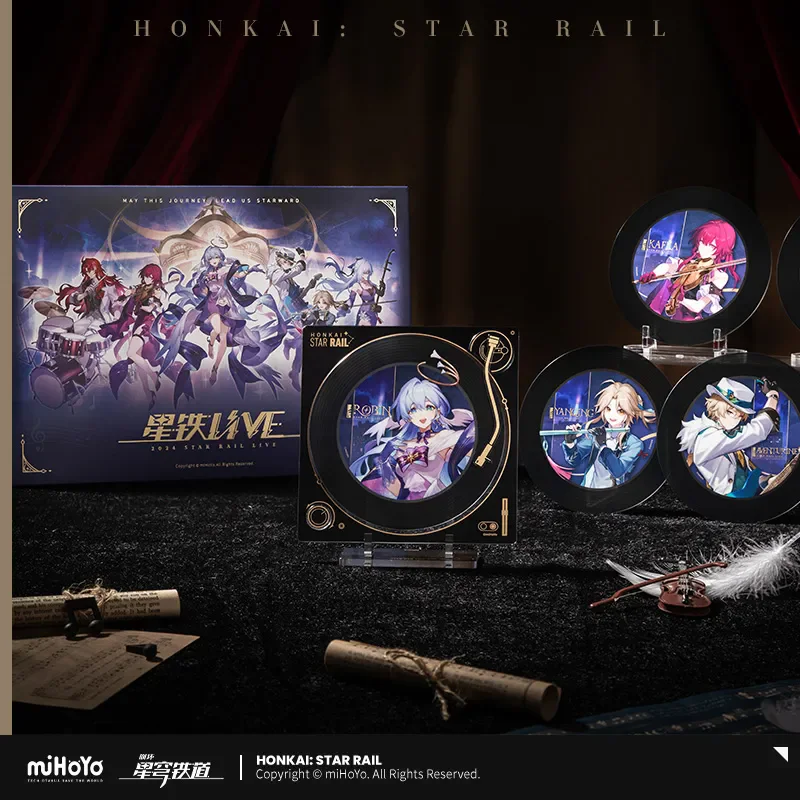 Официальная игра miHoYo 2024, серия Honkai Star Rail LIVE, памятная подарочная коробка, Робин Авантюрин, акриловая запись, коробка для аниме-дисплея
Официальная игра miHoYo 2024, серия Honkai Star Rail LIVE, памятная подарочная коробка, Робин Авантюрин, акриловая запись, коробка для аниме-дисплея