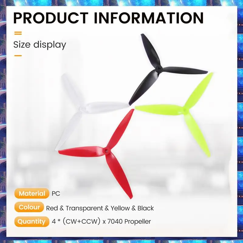 2025 4 Packs 7040 7X4x3 3-Blade PC Propeller CW CCW For RC FPV Freestyle 7Inch Long Range LR7 Drones DIY Parts,4 Packs 7040 7X4x
2025 4 Packs 7040 7X4x3 3-Blade PC Propeller CW CCW For RC FPV Freestyle 7Inch Long Range LR7 Drones DIY Parts,4 Packs 7040 7X4x