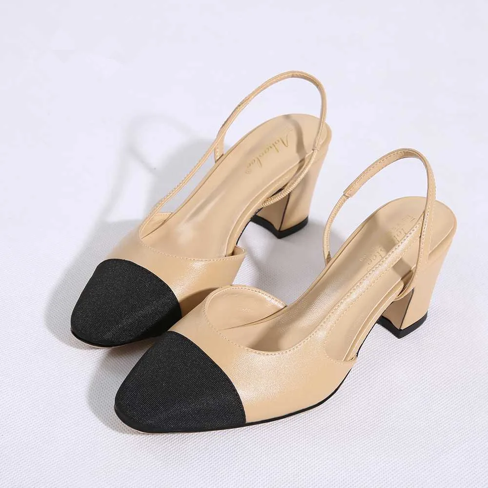 FITOW Women's Sandals Genuine Leather Spikes Pointy Toe High Heels Two Color Splicing Slingbacks Shoes Ladies Back Hollow Pumps
FITOW Women's Sandals Genuine Leather Spikes Pointy Toe High Heels Two Color Splicing Slingbacks Shoes Ladies Back Hollow Pumps