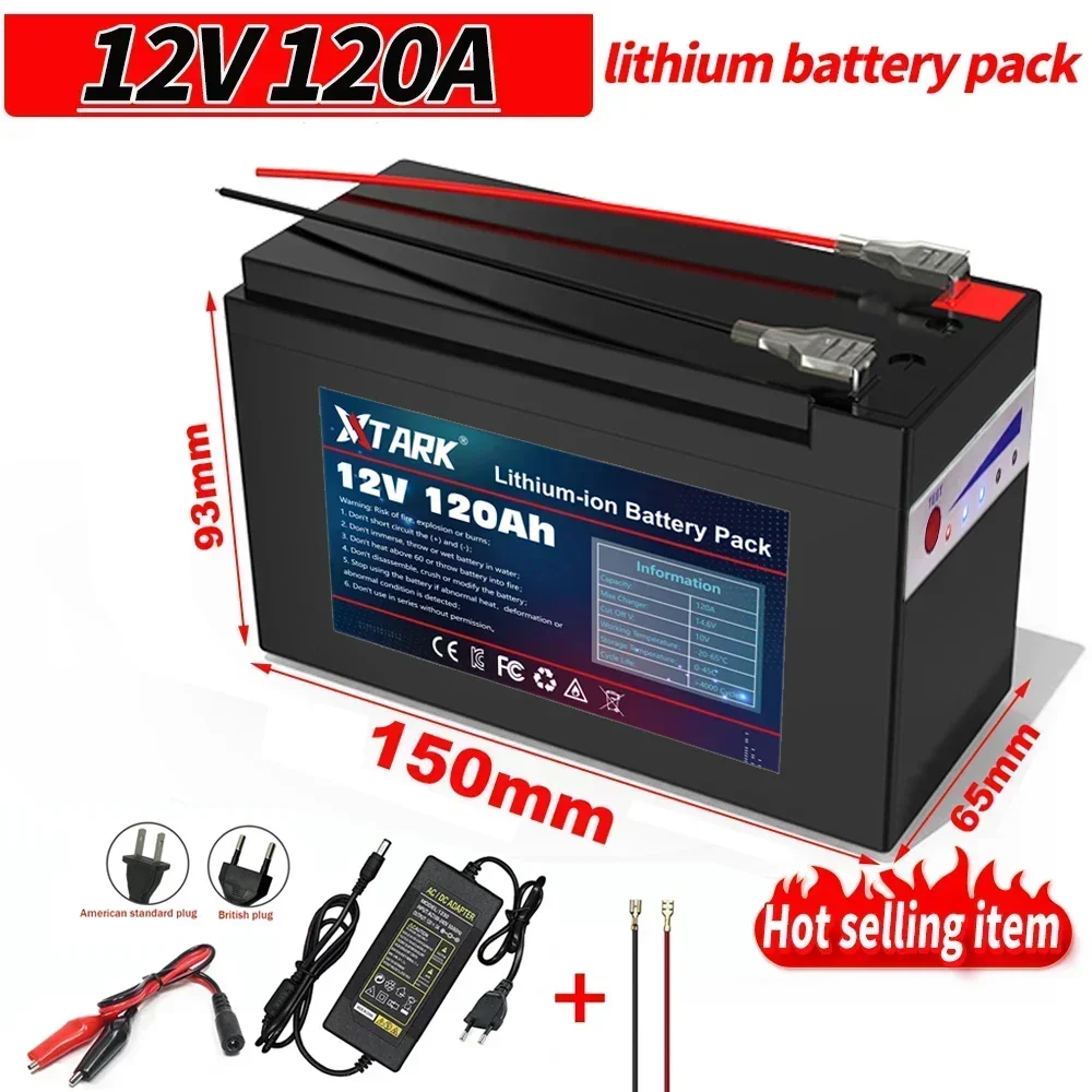 12V 120Ah Built-In High Current 30A BMS 18650 NEW Lithium Battery Pack For Electric Vehicle Batterie 12.6V Charger with USB
12V 120Ah Built-In High Current 30A BMS 18650 NEW Lithium Battery Pack For Electric Vehicle Batterie 12.6V Charger with USB