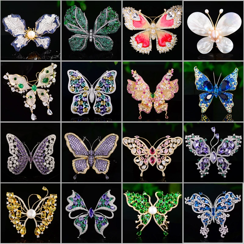 Lovely Colorful Butterfly Women Brooch Luxury Micro Inlaid Zircon Broche Temperament High-end Corsage Coat Suit Accessories Pin
Lovely Colorful Butterfly Women Brooch Luxury Micro Inlaid Zircon Broche Temperament High-end Corsage Coat Suit Accessories Pin