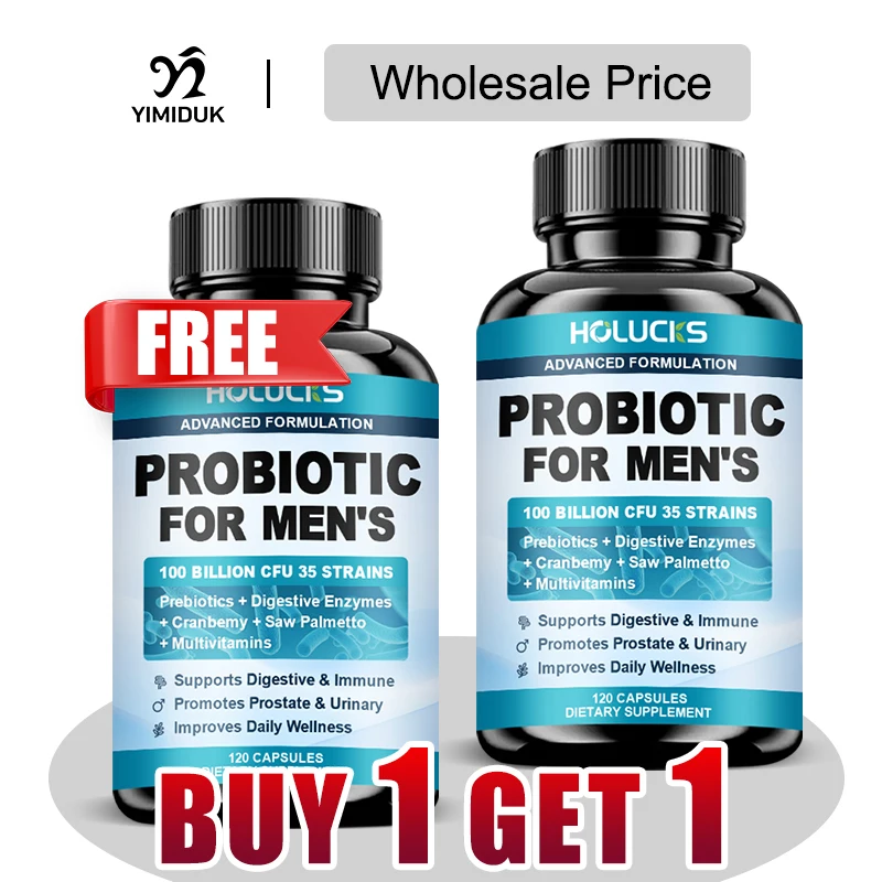 Advanced Men's Probiotic Supplement, with Saw Palmetto & Cranberry, Support Prostate Function, Digestive Health & Energy Levels
Advanced Men's Probiotic Supplement, with Saw Palmetto & Cranberry, Support Prostate Function, Digestive Health & Energy Levels