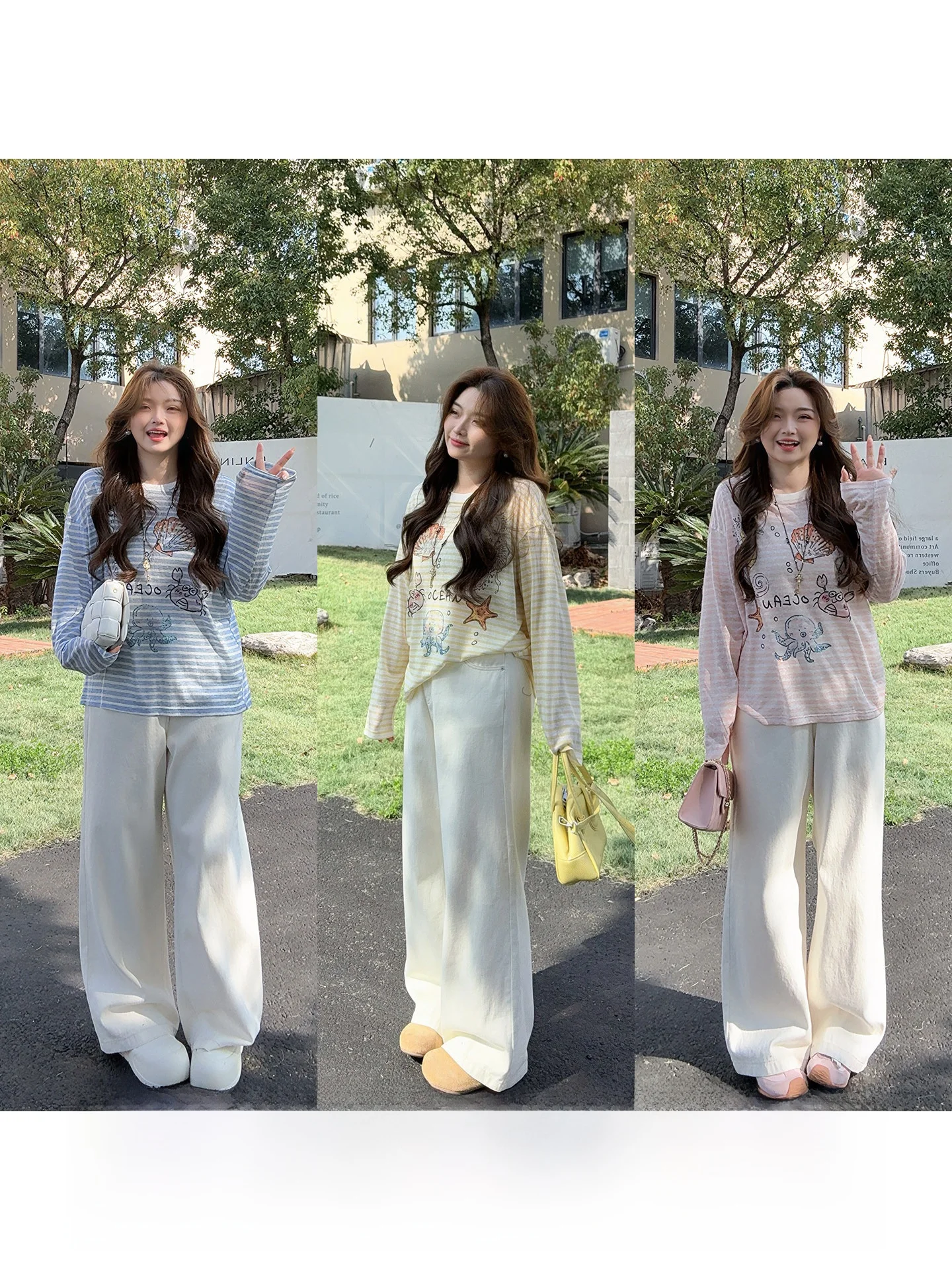 Ladies Large Size T-irt Striped Korean Sle Lazy Ocean Spring Summer New Arrival Long Sve round Ne Regular Fit Top
Ladies Large Size T-irt Striped Korean Sle Lazy Ocean Spring Summer New Arrival Long Sve round Ne Regular Fit Top