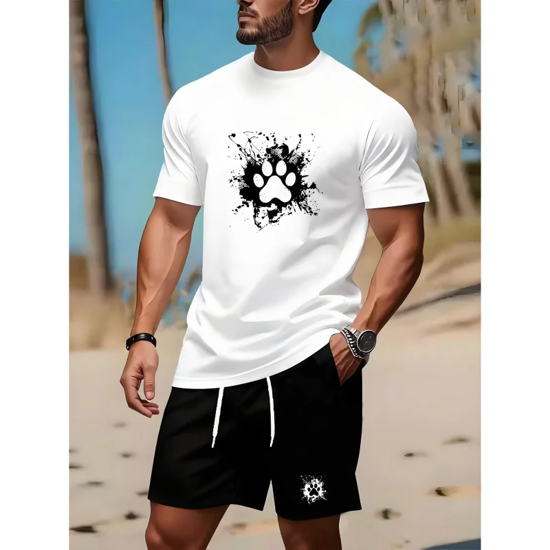 Men's 2026 Best-Seller Splash Ink Style Dog Paw Print T-Shirt and Shorts Set, Men's Casual Sportswear Two-Piece Outfit
Men's 2026 Best-Seller Splash Ink Style Dog Paw Print T-Shirt and Shorts Set, Men's Casual Sportswear Two-Piece Outfit