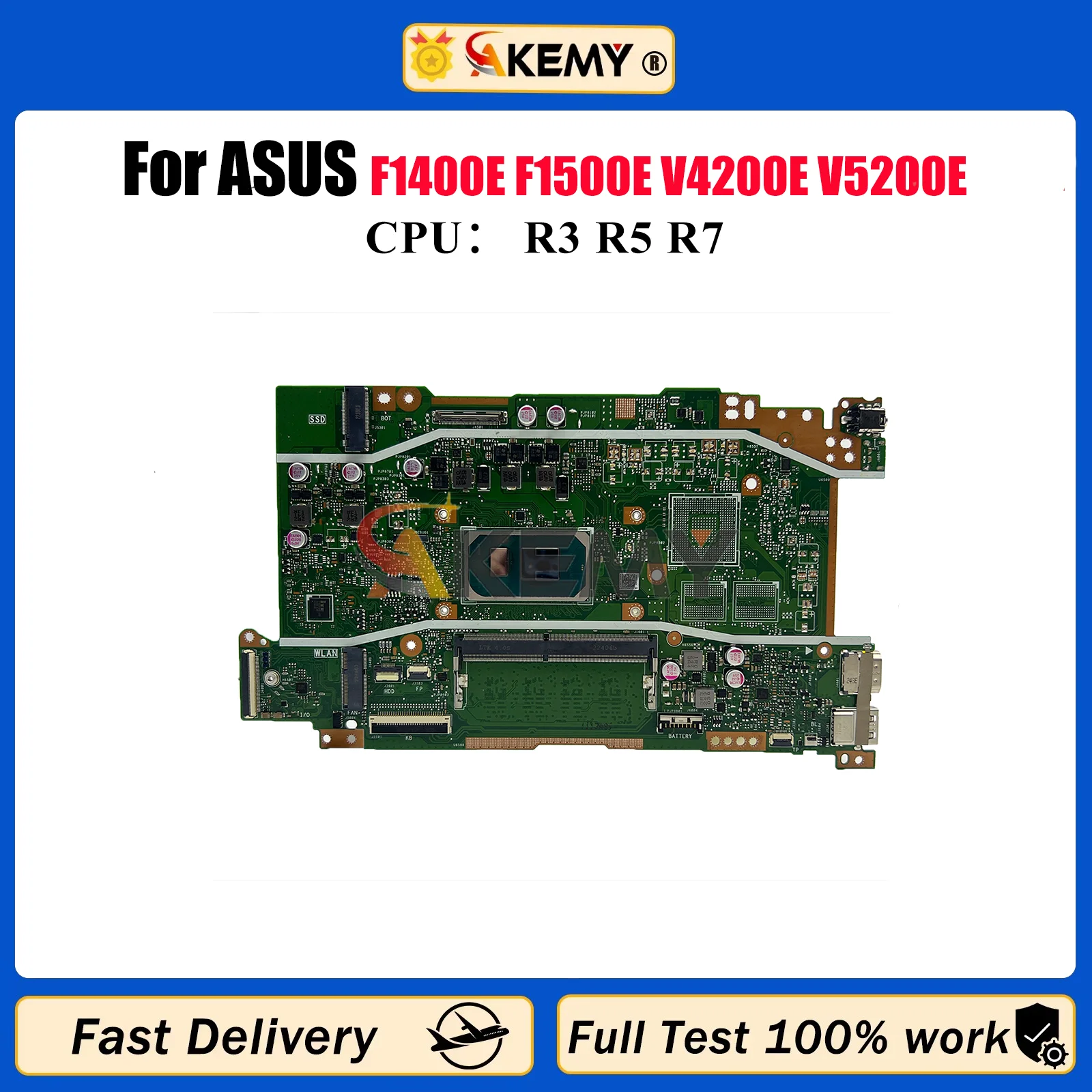 X515EA Laptop Motherboard For ASUS VivoBook X515E F1400E F1500E V4200E V5200E X515EA X515EP X515EQ Mainboard With R3 R5 R7 CPU
X515EA Laptop Motherboard For ASUS VivoBook X515E F1400E F1500E V4200E V5200E X515EA X515EP X515EQ Mainboard With R3 R5 R7 CPU