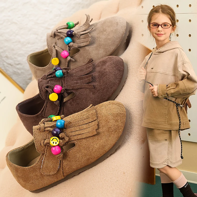 Обувь для девочек, осень 2021, новые маленькие кожаные туфли с кисточками, желтый стиль, универсальная детская повседневная обувь в стиле ретро 
Обувь для девочек, осень 2021, новые маленькие кожаные туфли с кисточками, желтый стиль, универсальная детская повседневная обувь в стиле ретро