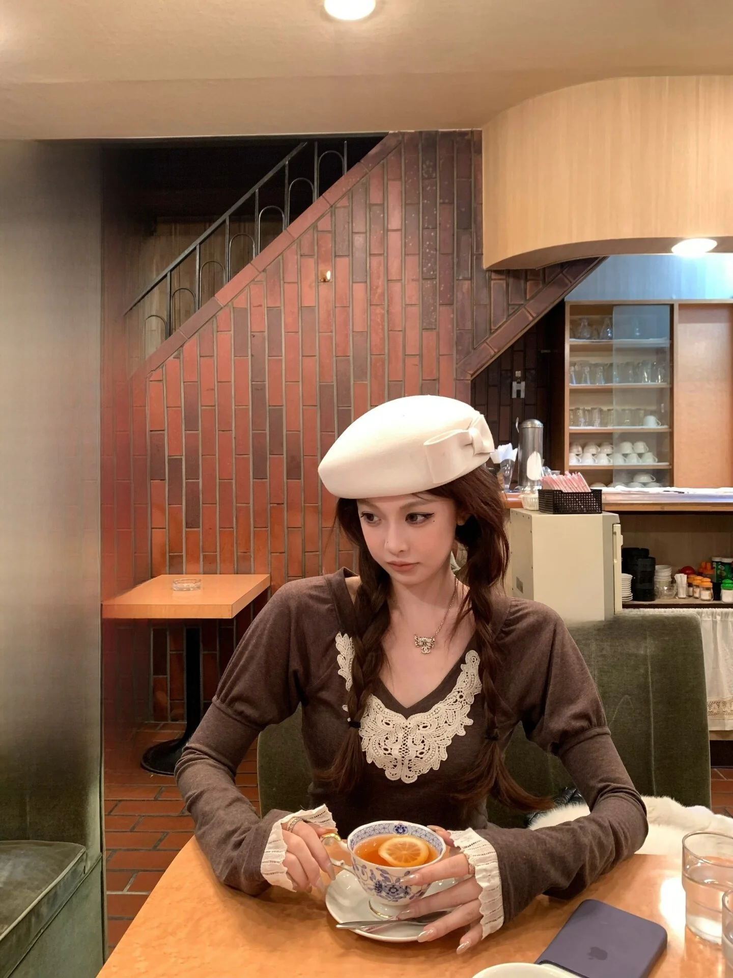 ato Hero Coffee Lace Splice Bubble Sve Base irt Women V-ne Waist Cinch Long Sve T-irt Polyester Rayon Spandex
ato Hero Coffee Lace Splice Bubble Sve Base irt Women V-ne Waist Cinch Long Sve T-irt Polyester Rayon Spandex