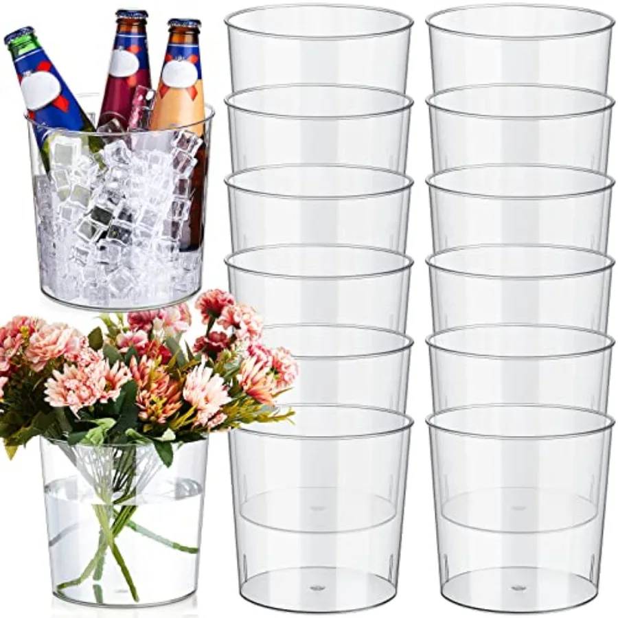12 Pcs Plastic Ice Bucket Clear Flower Vases 6L Large Champagne Beer Buckets Classic Transparent Wine Chiller Tub Portable Wine
12 Pcs Plastic Ice Bucket Clear Flower Vases 6L Large Champagne Beer Buckets Classic Transparent Wine Chiller Tub Portable Wine