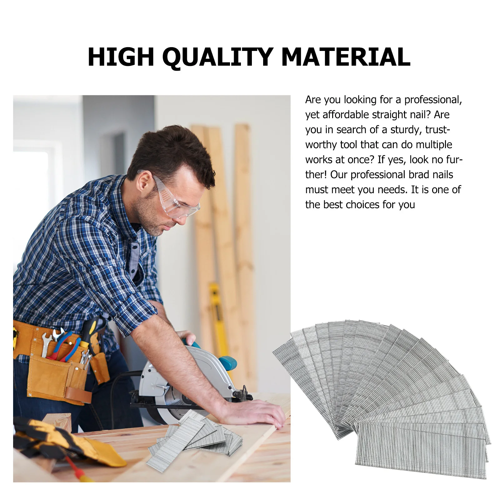 1600Pcs Nails Straight Heavy Duty Galvanized Nails Smooth Surface Replacement for Pneumatic Nailer Straight Nail
1600Pcs Nails Straight Heavy Duty Galvanized Nails Smooth Surface Replacement for Pneumatic Nailer Straight Nail