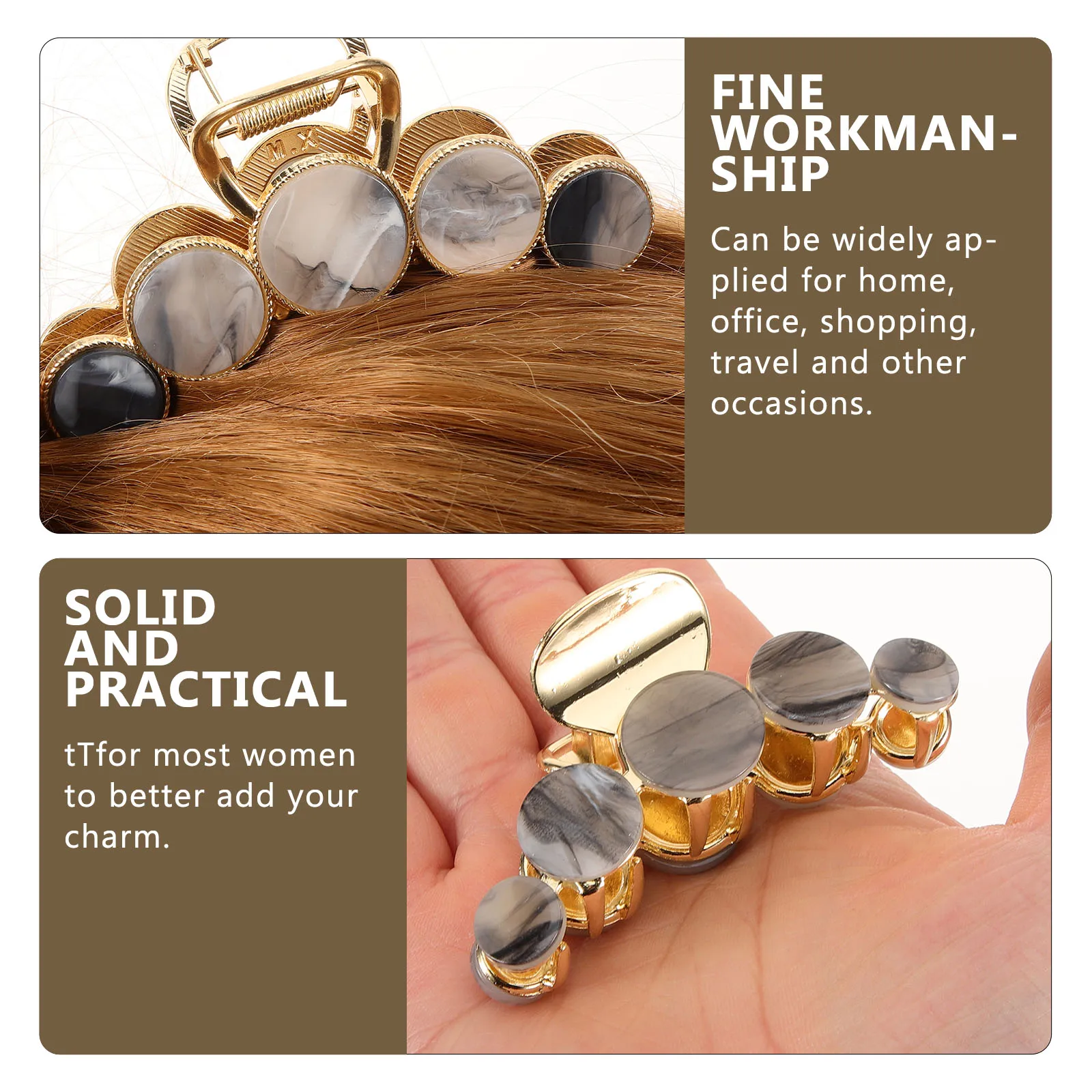 2Pcs Alloy Women Claw Clips for Thick Thin Hair Large Hair Clips Girls Hairpins Ceremonies Parties Home Office Travel Styling
2Pcs Alloy Women Claw Clips for Thick Thin Hair Large Hair Clips Girls Hairpins Ceremonies Parties Home Office Travel Styling